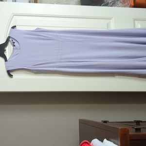 Gianni Bini lavender formal maxi long dress with short train. Trumpet flare. 4.